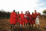 Masai Mara póza s Masaji