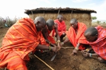 Masai Mara rozdělávání ohně 4