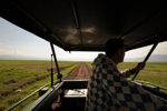 NP Ngorongoro safari Land Rover výhled z auta 2
