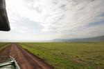 NP Ngorongoro safari Land Rover výhled z auta 3