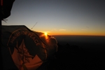 Východ slunce Mount Kenya 5199 m. n. m.