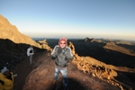 Jiří a za ním panorama NP Mount Kenya