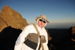 Dan a za ním panorama NP Mount Kenya